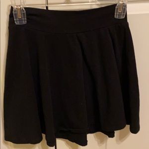 Black flare skirt